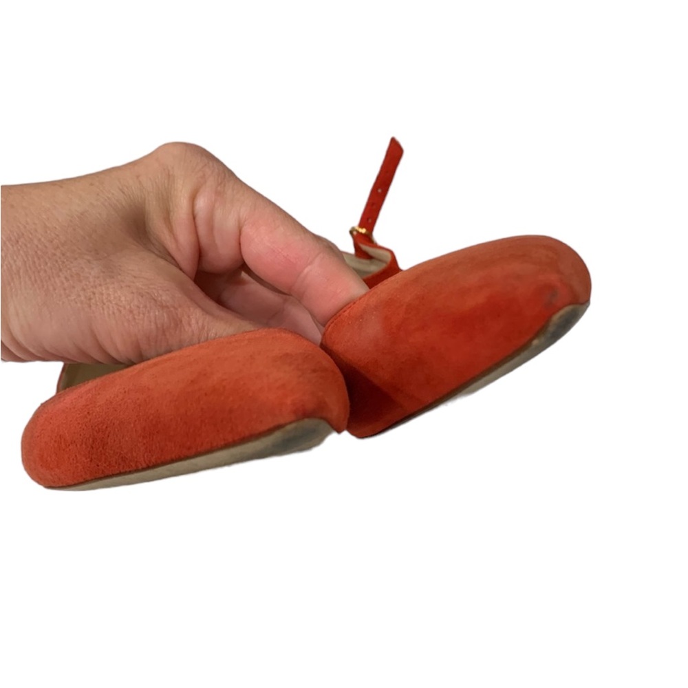 Red J. Crew Suede flats - Picture 6 of 9